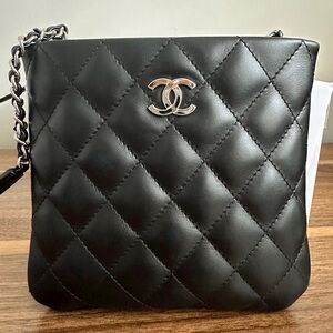 Chanel Calfskin Quilted Crossbody Bag